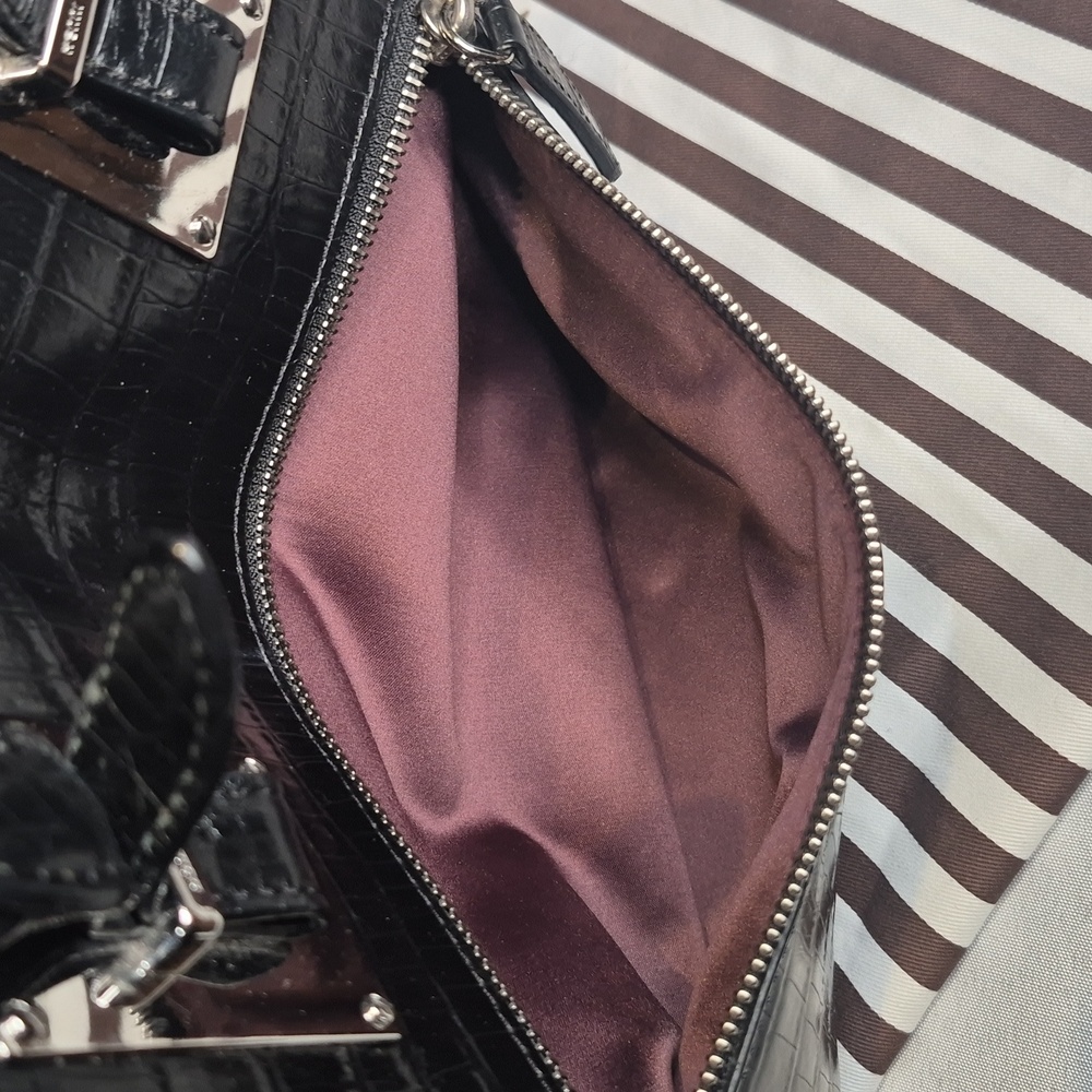 Henri Bendel New York The Satchel -Croco Satchel Handbag NWT - Picture 17 of 17